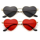 Óculos De Sol Jovakit Polarized Heart Para Mulheres Dourado/cinza + Ouro/vermelho