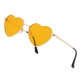 Óculos De Sol Jovakit Polarized Heart Para Mulheres Em Dourado/laranja