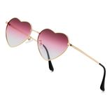 Óculos De Sol Jovakit Polarized Heart Para Mulheres Com Moldura Dourada