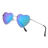 Óculos De Sol Jovakit Polarized Heart Para Mulheres Prateado/verde