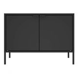 Balcão Baixo Multiúso Itatiaia Smart 2 Portas Preto Matte