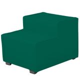 Escada Estofada 2 Degraus Para Cachorro Gato E Maca De Estetica Suede Cor Verde Esmeralda