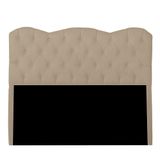 Cabeceira Casal Queen Estofada Para Cama Box Verona Veludo Bege Escuro