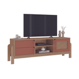 Rack Para Tv Até 60&quot; Artely Nature 4578 C/ Porta Amortecedor Carvalho Terracota