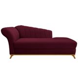 Diva Recamier Vanessa 160cm Lado Direito Suede Bordô