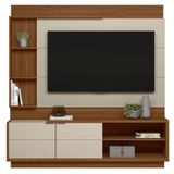 Estante Home Atlanta 1,80m P/ Tv Até 60 Linea Brasil Jatoba/off White