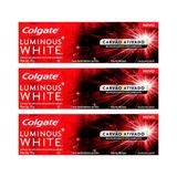 Creme Dental Colgate Luminous White 60g Carvao Ativado- 3un