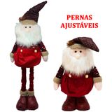 Decoração Papai Noel Natal Luxuoso Perna Ajustável 50/80cm