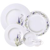 Aparelho De Jantar Tramontina Lilla Em Porcelana Decorada 20 Peças - 96589052
