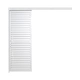 Porta De Correr Veneziana De Aluminio 215x90cm Suspensa Branco