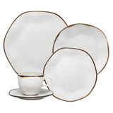 Jogo De Jantar 30 Peças Porcelana Chá Maresia Oxford