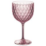 Taça De Plástico Para Gim 540ml Cristal Glamour Rosa Plasutil Ref.14239