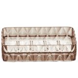 Saboneteira De Plástico Cristal Glamour Âmbar Plasutil Ref.14229