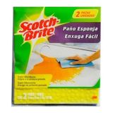 Pano Esponja Enxuga Fácil 3M Scotch Brite Pacote Com 2 Panos