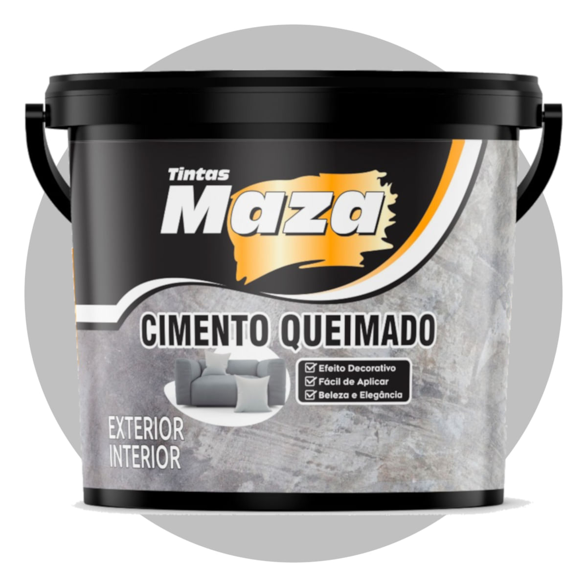 Cimento Queimado Revestimento Parede 5,6kg Maza Cinza