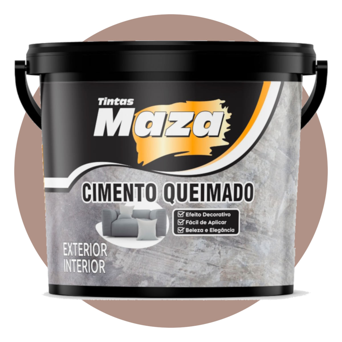 Cimento Queimado Revestimento Parede 5,6kg Maza Shitake