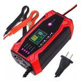 Carregador Trickle De Bateria Lcd Inteligente Para Motocicleta De Carro 12v 24v