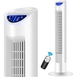 Ventilador De Torre Digital Ultra Silencioso Com 3 Velocidades Com Controle Remoto, 220v, Nbgy, Branco