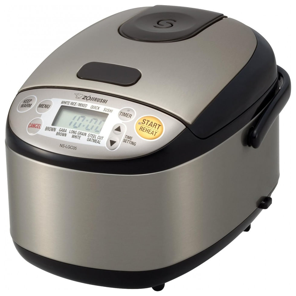 Panela De Arroz Eletrica Ate 3 Xicaras, 110v 450w, Zojirushi Ns Lgc05xb Micom, Preto Inoxidavel