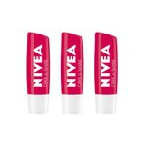 Protetor Labial Nivea 4,8g Cereja Shine - Kit C/3 Un