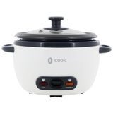 Mini Panela De Arroz Eletrica Ate 10 Xicaras Nao Cozidas, 110v, Icook, Branca