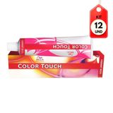 Kit C/12 Color Touch Tonalizante 7.73 Louro Médio Marrom Dour