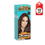 Kit C/12 Maxton Tinta 5.74 Chocolate Intenso Acobreado