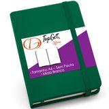 Caderneta 9x14cm 80 Folhas Sem Pauta Kind Topget - Verde