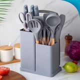 Faca Com Utensílio 19 Peças Cozinha Verde Premium