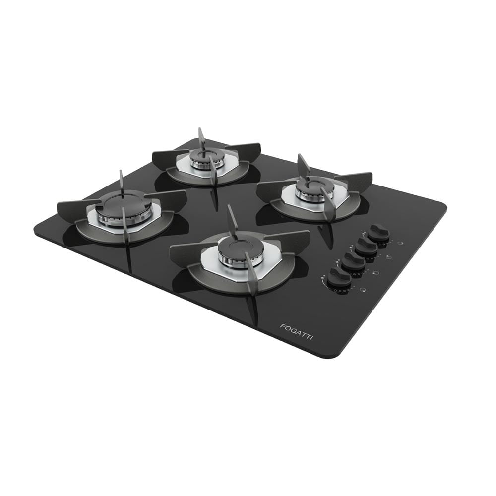 Cooktop Fogatti Safe Ferro Fundido 4 Bocas A Gas