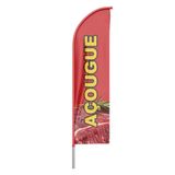 Bandeira Wind Banner Açougue Dupla Face Haste Tamanho