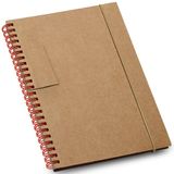 Caderneta 14x18cm 60 Folhas Pautadas Study Topget - Vermelho