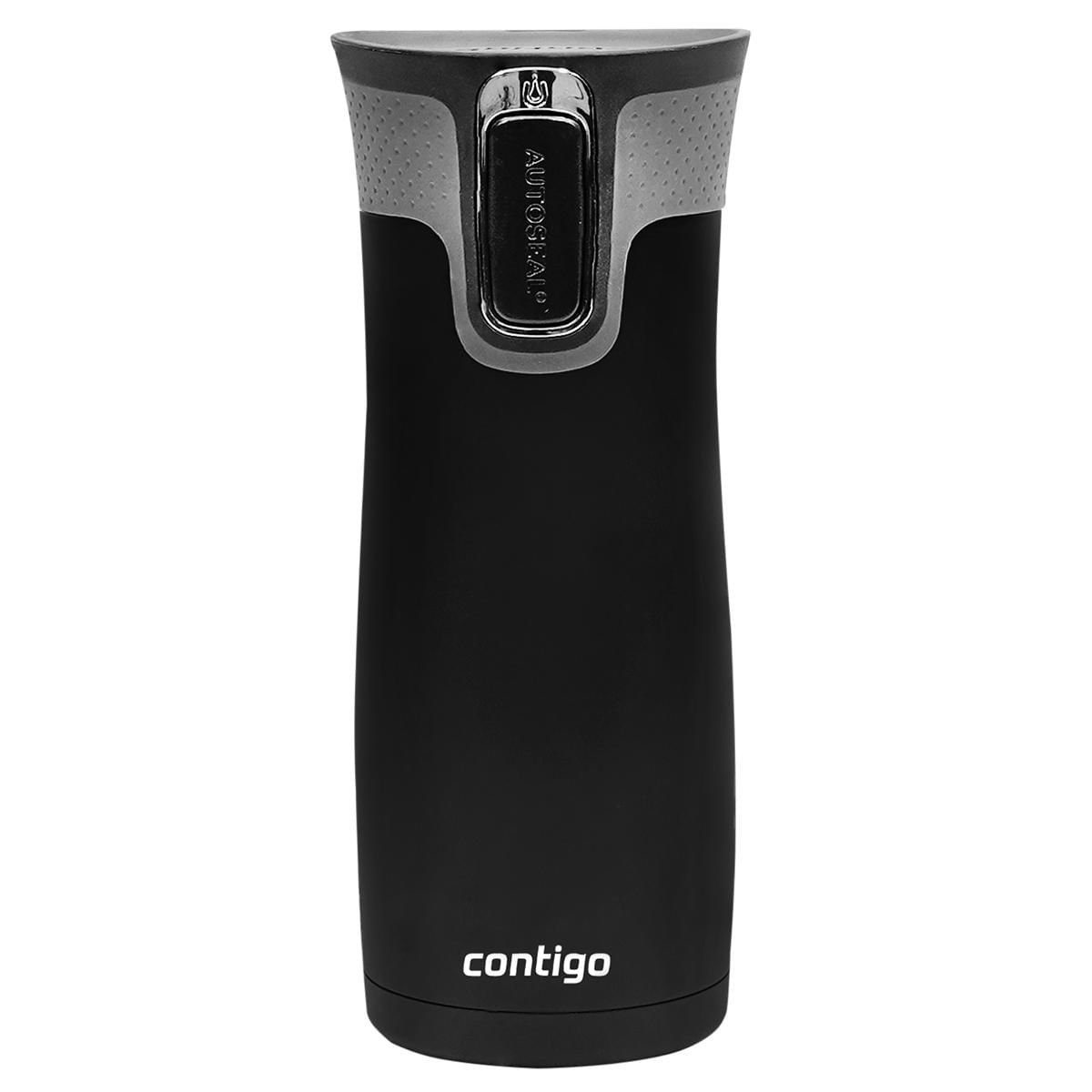Garrafa Térmica Bebida 473ml Inox Contigo West Loop Preto