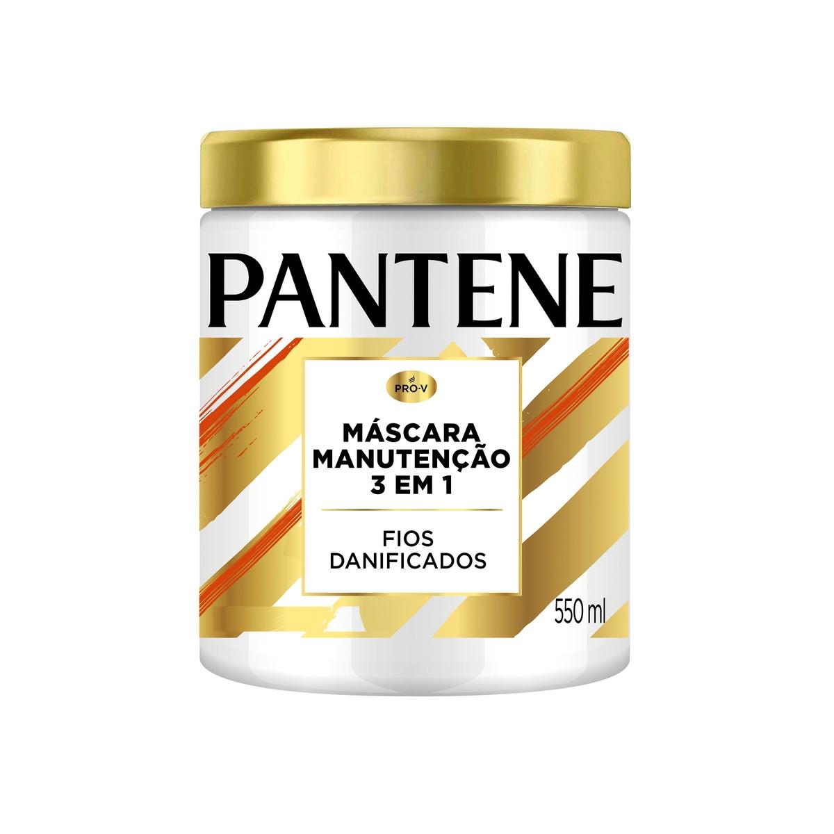 Máscara Pantene Manutenção Fios Danificados 3 Em 1 550ml