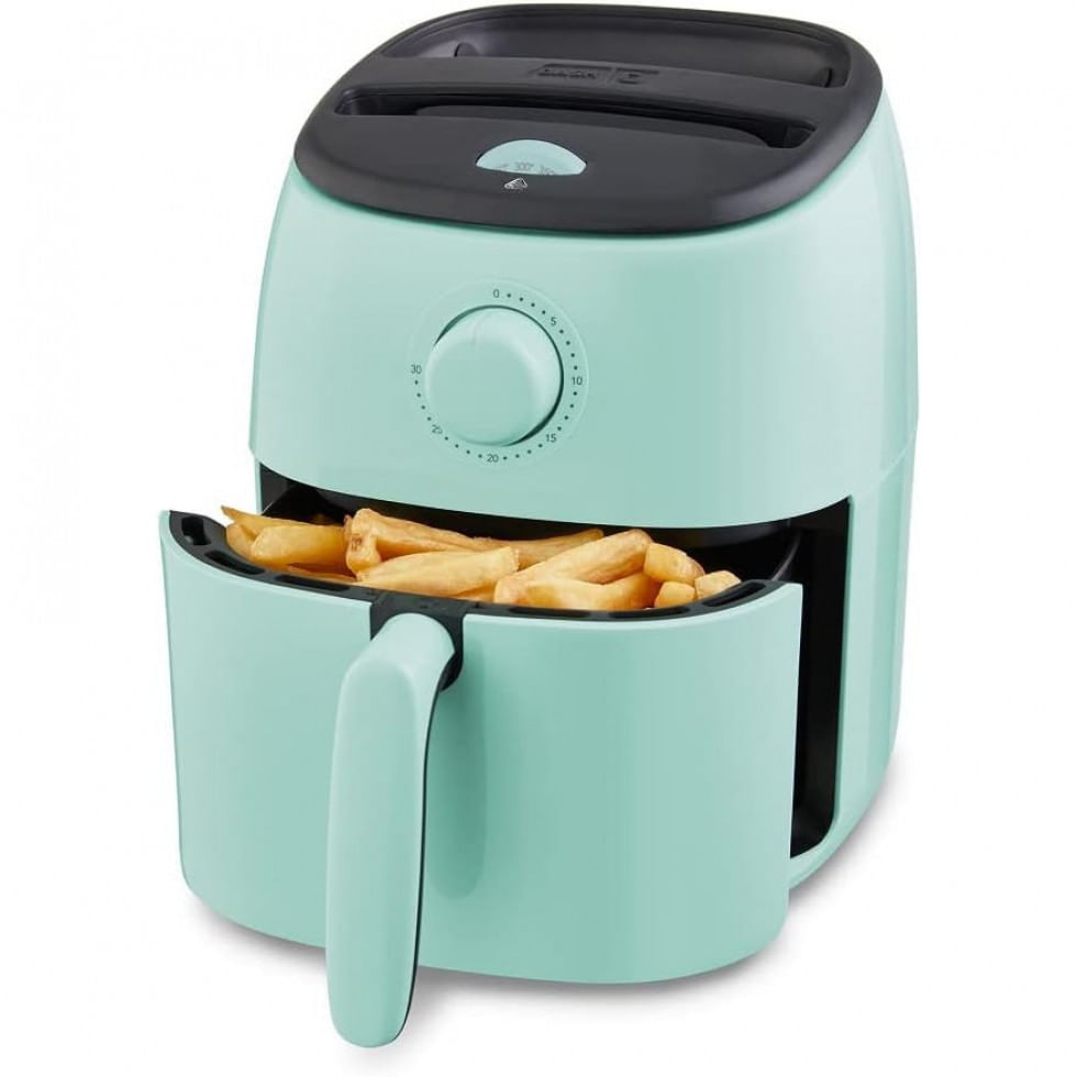 Fritadeira Eletrica Airfryer 2.6l Com Frigideira Antiaderente E Desligamento Automatico, 110v, Dash Dcaf200gbaq02, Verde Claro