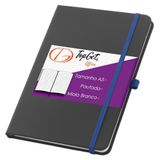 Caderneta Classic 14x21cm 80 Fls Pautadas - Preto E Azul