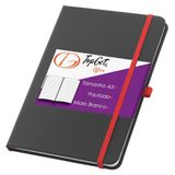 Caderneta Classic 14x21cm 80 Fls Pautadas - Preto E Vermelho