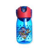 Garrafa Flip Patrulha Canina 400ml Infantil Com Canudo Azul