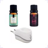 2 Essencias Aromatizantes 10ml + 1 Difusor Elétrico Ambiente