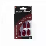 Unhas Postiças Estilo Bailarina Vinho Macrilan