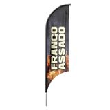 Bandeira Wind Banner Frango Assado Dupla Face Haste Tamanho