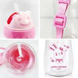 Garrafa Pink Com Canudo Infantil 460ml Pimpolho