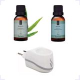 Kit 2 Essencias Aromatizador Relax 30ml + 1 Difusor Elétrico