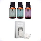 Kit 3 Essencias Aroma 30ml Aromatizador Ambientes +1 Difusor