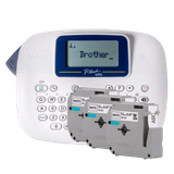Rotulador Brother Eletronico Portatil Branco Com 3 Fitas - Ptm95wtbp