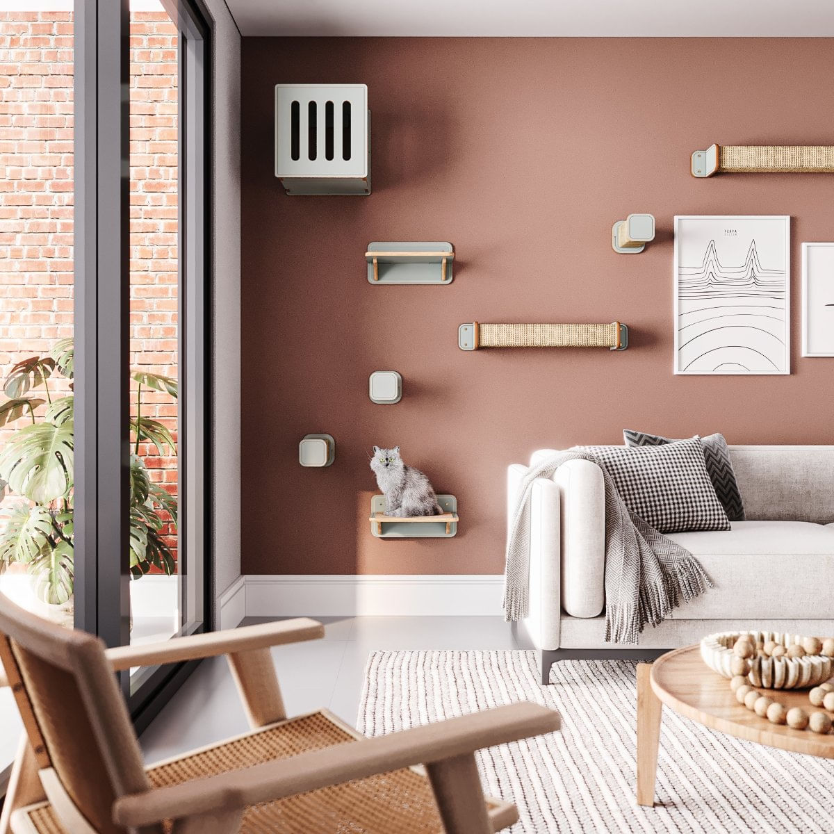 Prateleira Para Gatos Lion Grande Verde