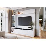 Estante Home Para Tv Até 50 Polegadas 1 Porta De Vidro Sorrento Quiditá Branco