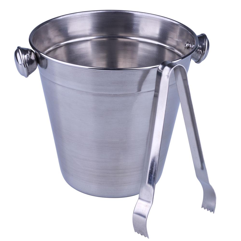 Balde De Gelo 1350ml Com Pegador Inox Sky Cazza