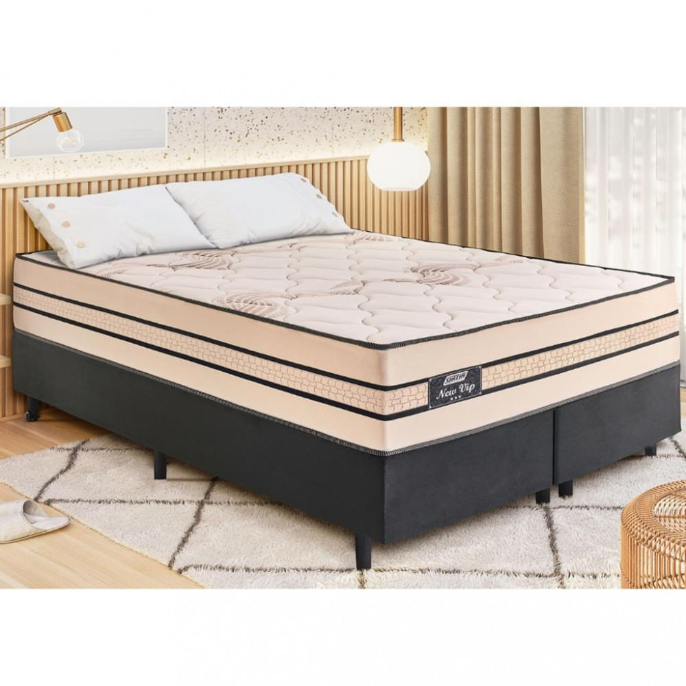 Cama Box King 193cm Molas Ensacadas New Vip Gazin