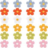 24 Pcs Crochet Floral Applique Flor Costura Em Patches Flor
